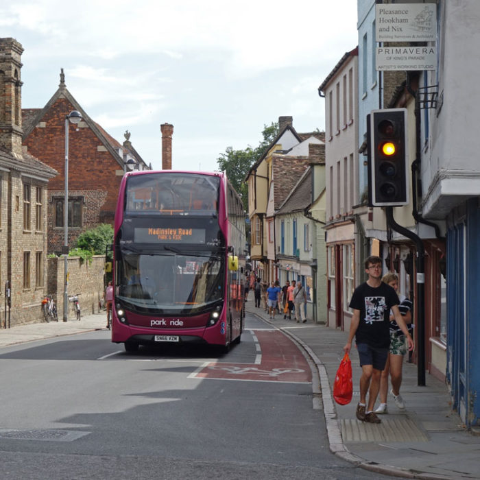 Traveling into the heart of Cambridge on the Park & Ride Services