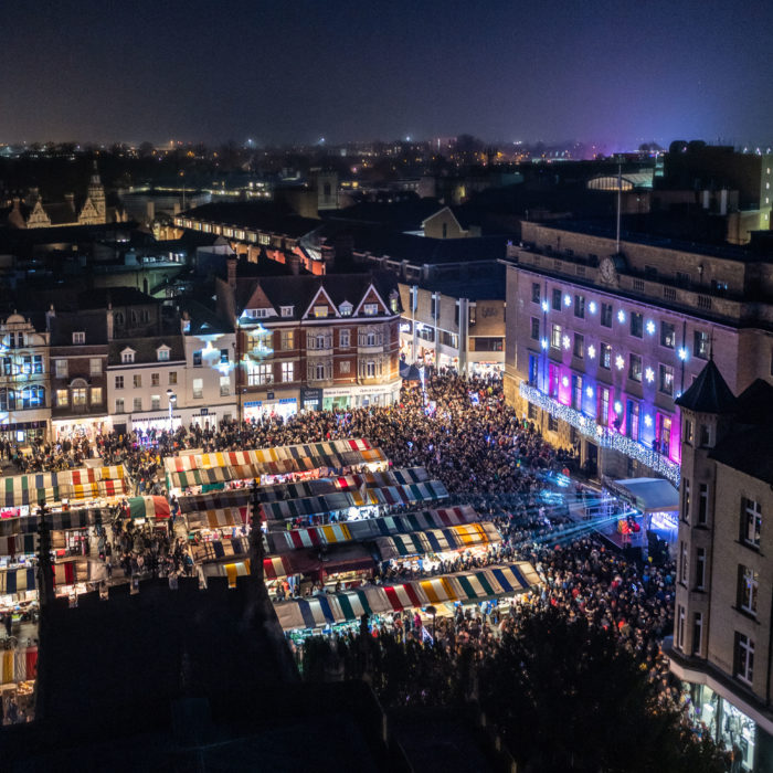 Cambridge Christmas Lights Switch On Moves Online